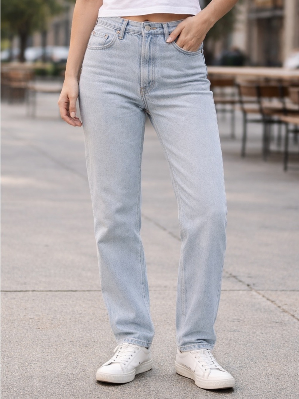 Levis 501 Women’s Button Fly Denim Jeans Light Wash Blue 30x30
